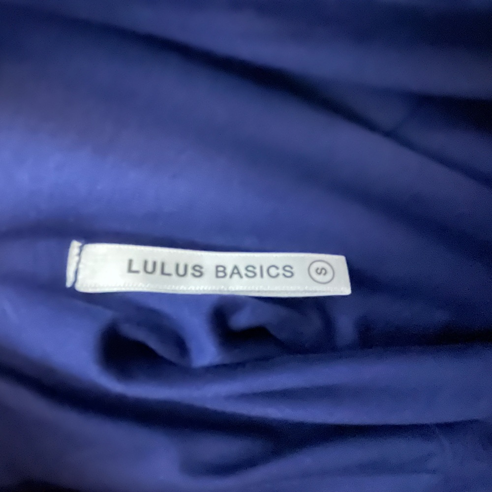 NWT Lulus Basic Navy Blue Body Suit Snap Thong Bottom Closure VNeck Size Small - Picture 7 of 8